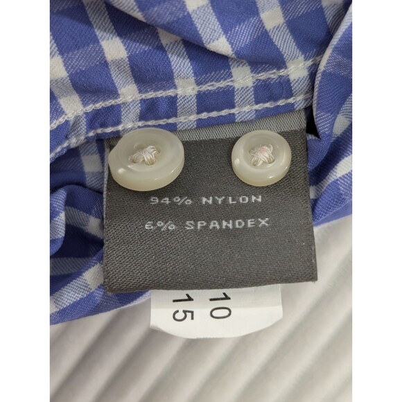 Peter Millar Southern Comfort Shirt Men’s L Blue Plaid Button Up Preppy - Picture 6 of 8